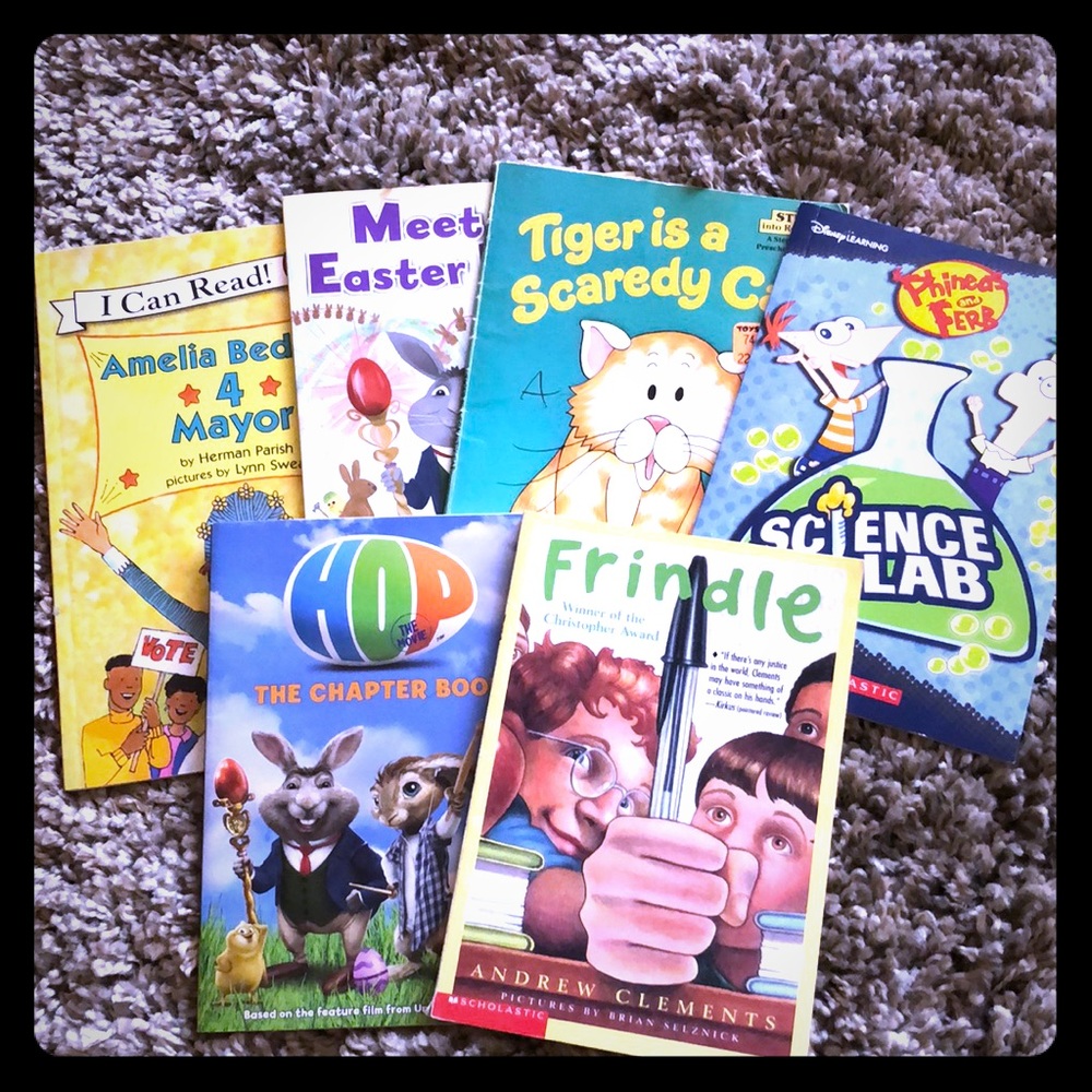Lot 6 books kids mix preowned